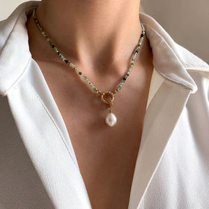 Prehnit Halskette Maris - Victoire Collection