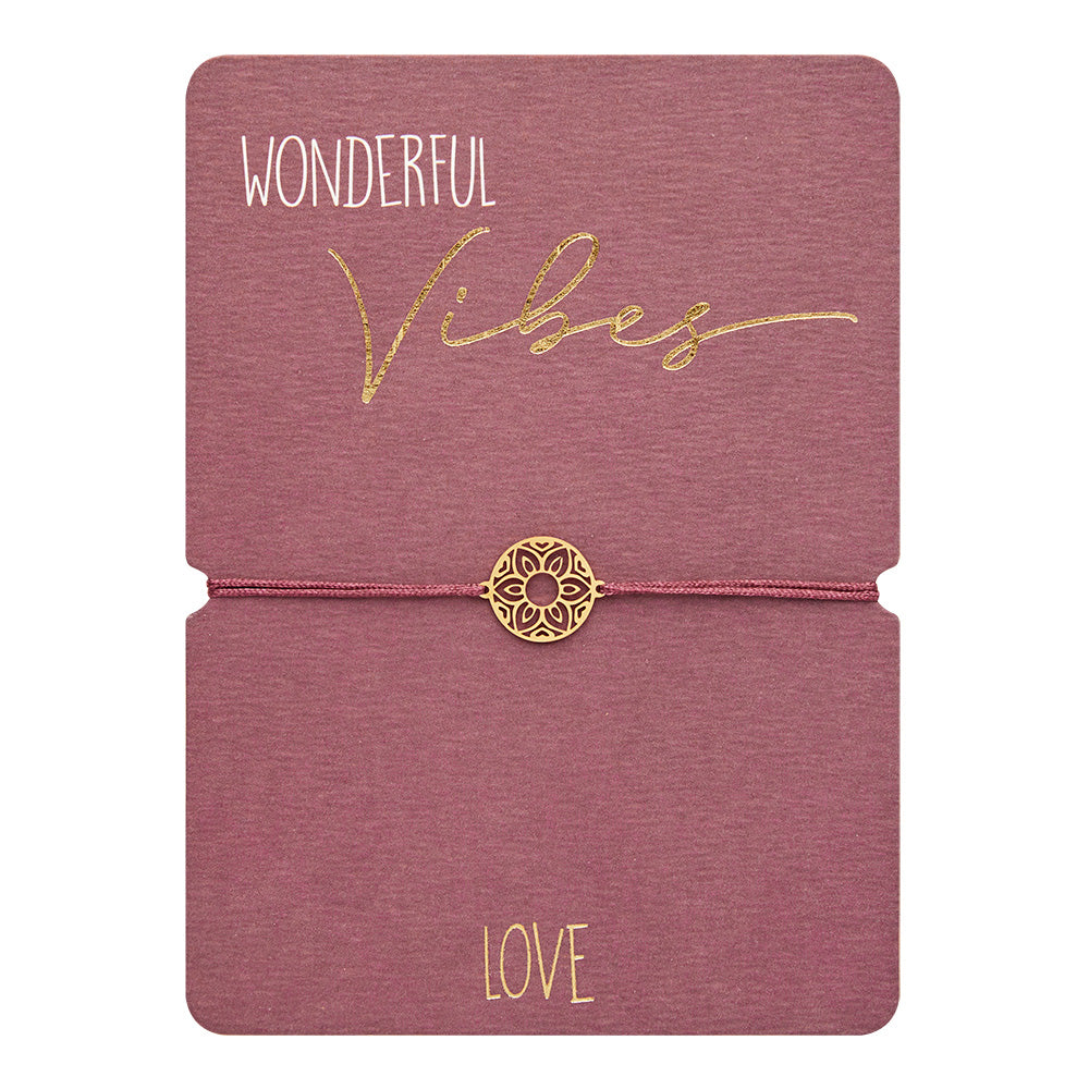Edelstahlarmband Mandala der Liebe vergoldet - "Wonderful Vibes"