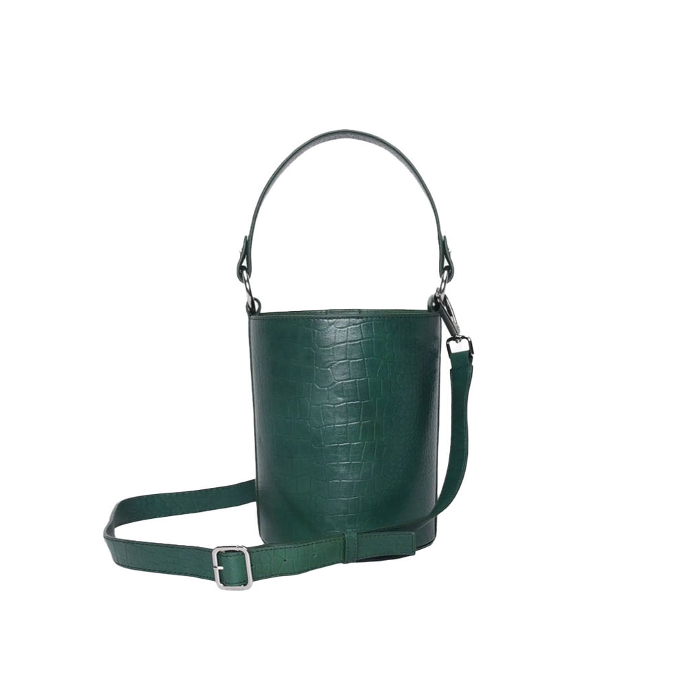 Mini Bucket Bag Grün Croc - Hyer Goods - Lessful
