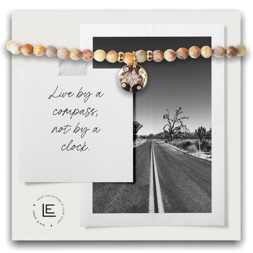Achat Armband Wanderlust mit Kompassanhänger - Lenny & Eva - Lessful